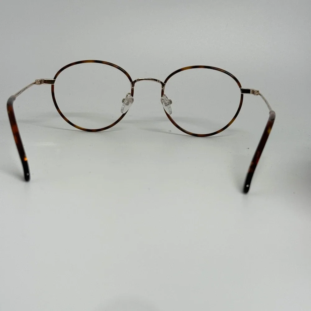 Hinge SAAZ Lager Eyeglass Frames‎ Gold Tortoise Round 50-19-140 Eyewear Glasses